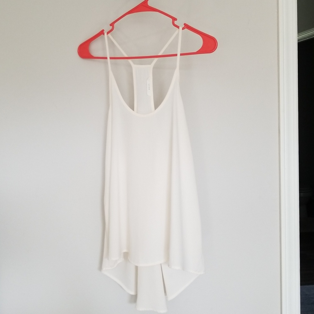 Cream high-low tank